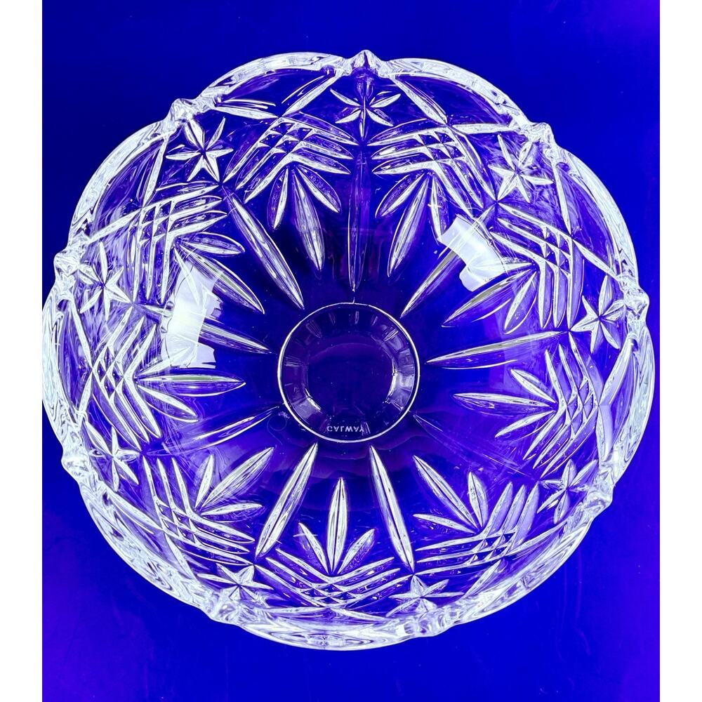 Galway Crystal Renmore Bowl Clear Cut Heavy 9" Fruit Server Grannycore